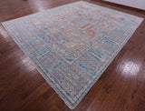 Grey Turkish Oushak Hand Knotted Wool Rug - 11' 11" X 14' 10" - Golden Nile