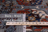 Grey Turkmen Ersari Hand Knotted Wool Rug - 8' 1" X 9' 9" - Golden Nile