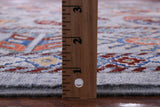 Grey Turkmen Ersari Hand Knotted Wool Rug - 8' 1" X 9' 9" - Golden Nile