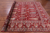 Red Tribal Persian Gabbeh Hand Knotted Wool Rug - 9' 0" X 12' 0" - Golden Nile
