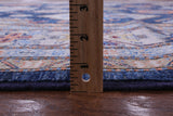Blue Super Kazak Hand Knotted Wool Rug - 8' 0" X 10' 2" - Golden Nile