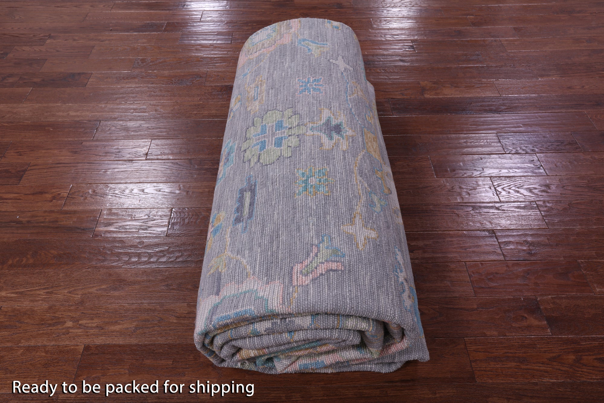 Grey Turkish Oushak Hand Knotted Wool Rug - 12' 1" X 17' 10" - Golden Nile