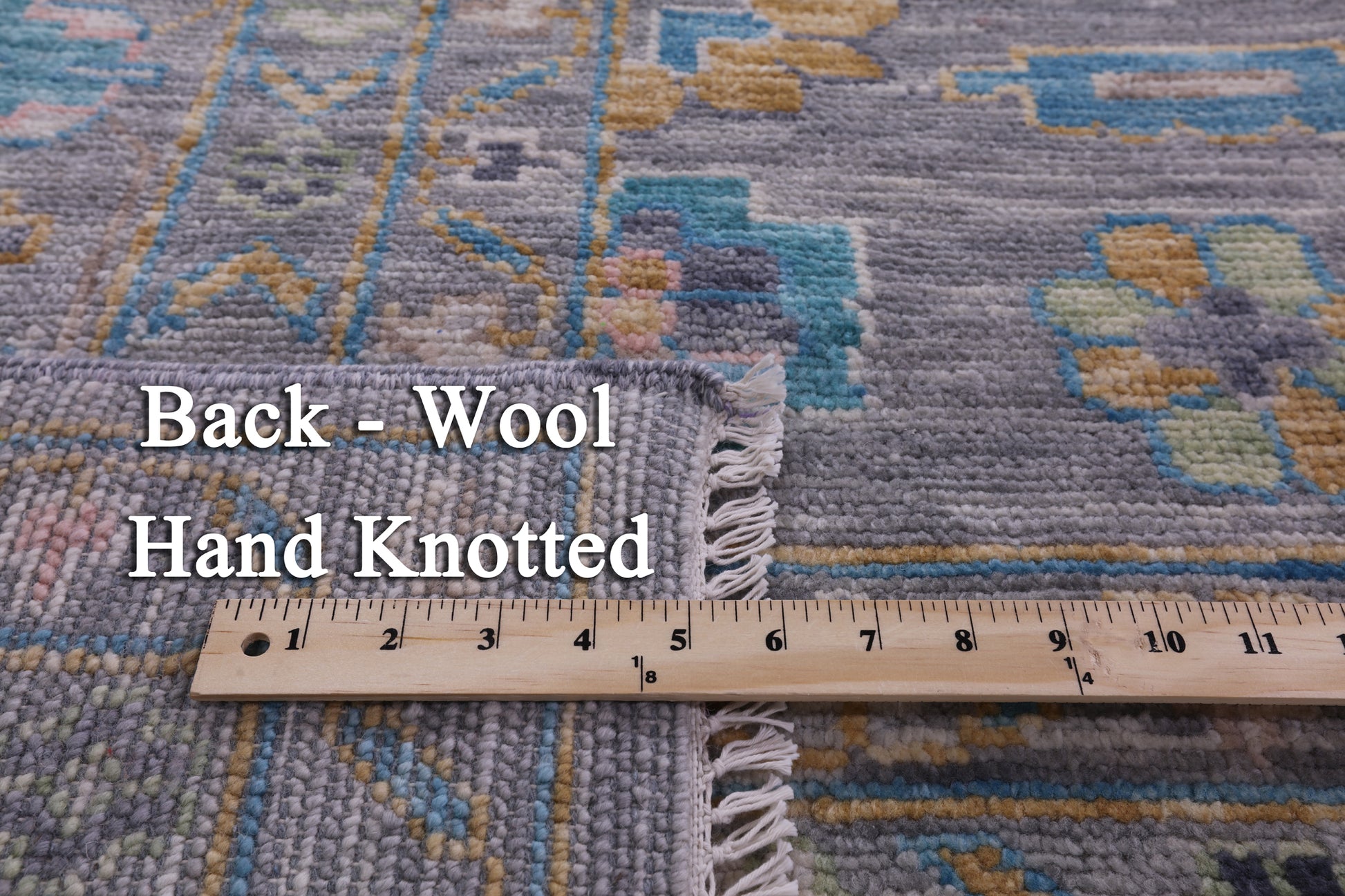 Grey Turkish Oushak Hand Knotted Wool Rug - 12' 1" X 17' 10" - Golden Nile