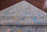 Grey Turkish Oushak Hand Knotted Wool Rug - 12' 1" X 17' 10" - Golden Nile