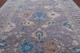 Grey Turkish Oushak Hand Knotted Wool Rug - 10' 1" X 14' 3" - Golden Nile