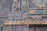 Grey Turkish Oushak Hand Knotted Wool Rug - 10' 1" X 14' 3" - Golden Nile