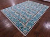 Ivory William Morris Hand Knotted Wool Rug - 9' 3" X 12' 4" - Golden Nile