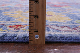 Blue Turkish Oushak Hand Knotted Wool Rug - 8' 11" X 12' 0" - Golden Nile