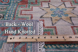 Grey Turkmen Ersari Hand Knotted Wool Rug - 8' 3" X 9' 11" - Golden Nile