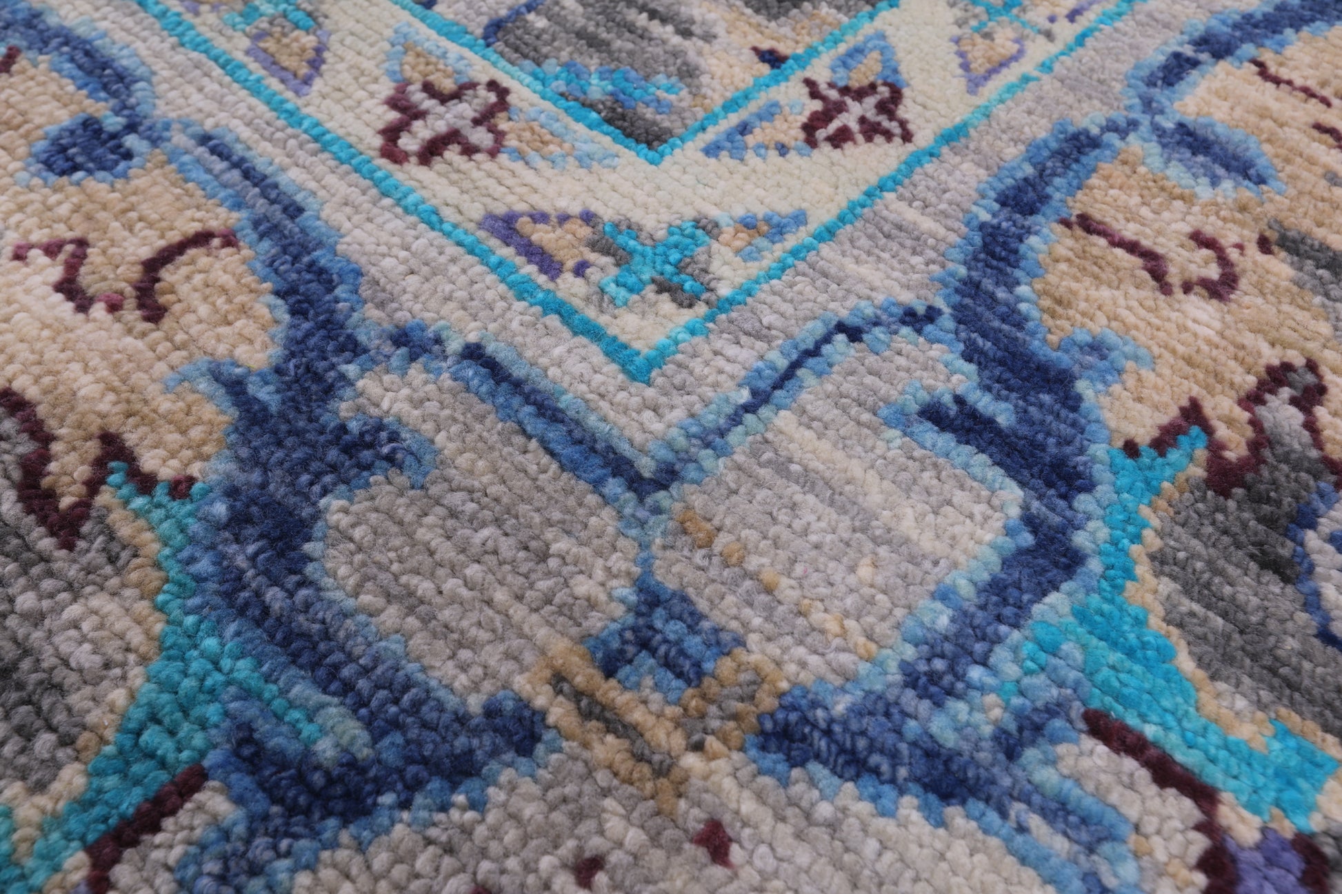 Grey Square William Morris Hand Knotted Wool Rug - 9' 11" X 9' 11" - Golden Nile