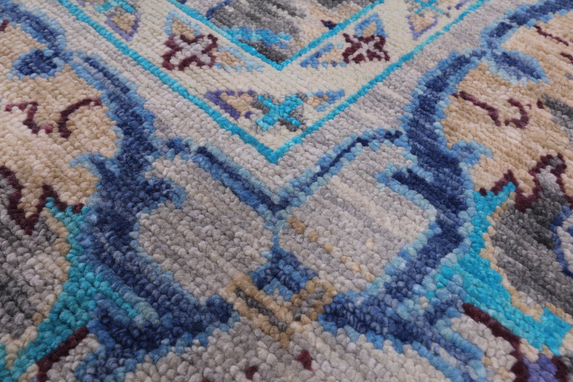 Grey Square William Morris Hand Knotted Wool Rug - 9' 11" X 9' 11" - Golden Nile