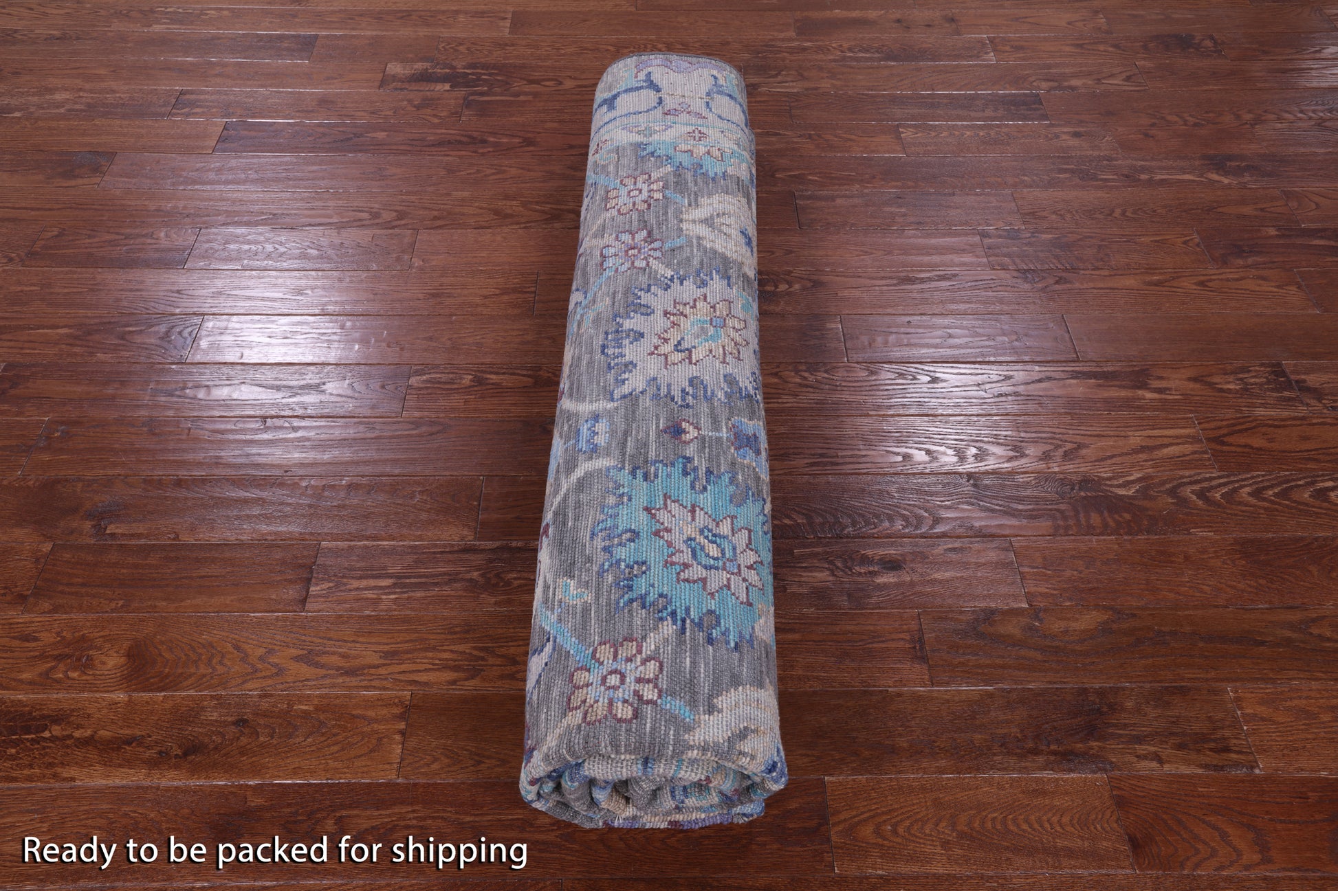 Grey Square William Morris Hand Knotted Wool Rug - 9' 11" X 9' 11" - Golden Nile
