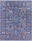 Blue Turkish Oushak Hand Knotted Wool Rug - 8' 4" X 10' 3" - Golden Nile