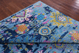 Blue Turkish Oushak Handmade Wool Rug - 9' 1" X 12' 2" - Golden Nile