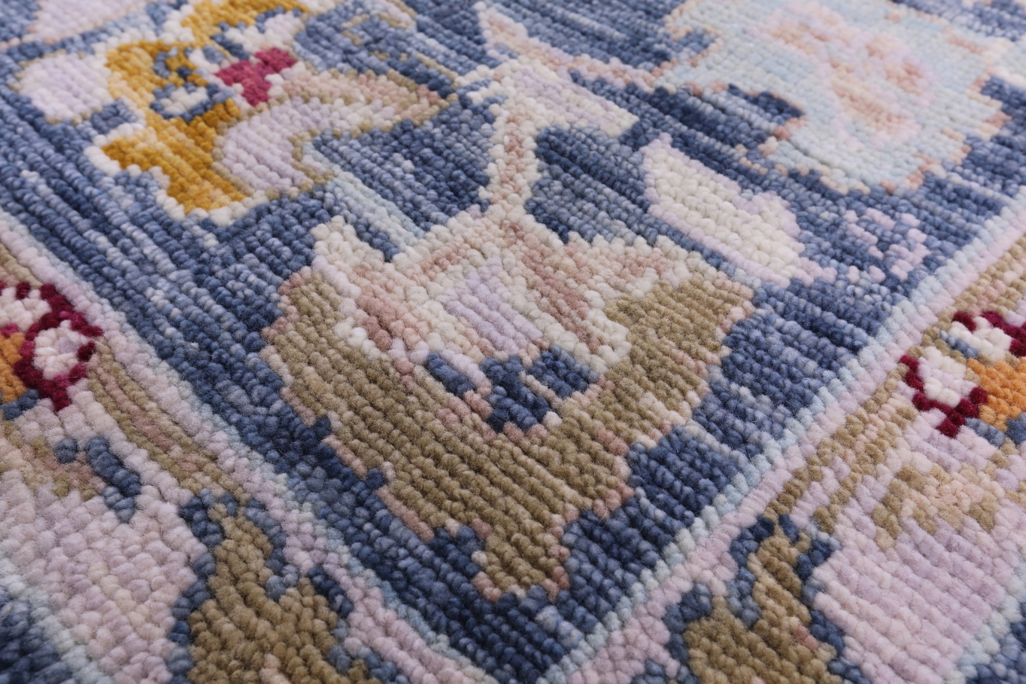 Grey Square Turkish Oushak Hand Knotted Wool Rug - 8' 9" X 9' 0" - Golden Nile