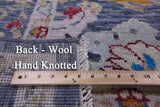 Grey Square Turkish Oushak Hand Knotted Wool Rug - 8' 9" X 9' 0" - Golden Nile