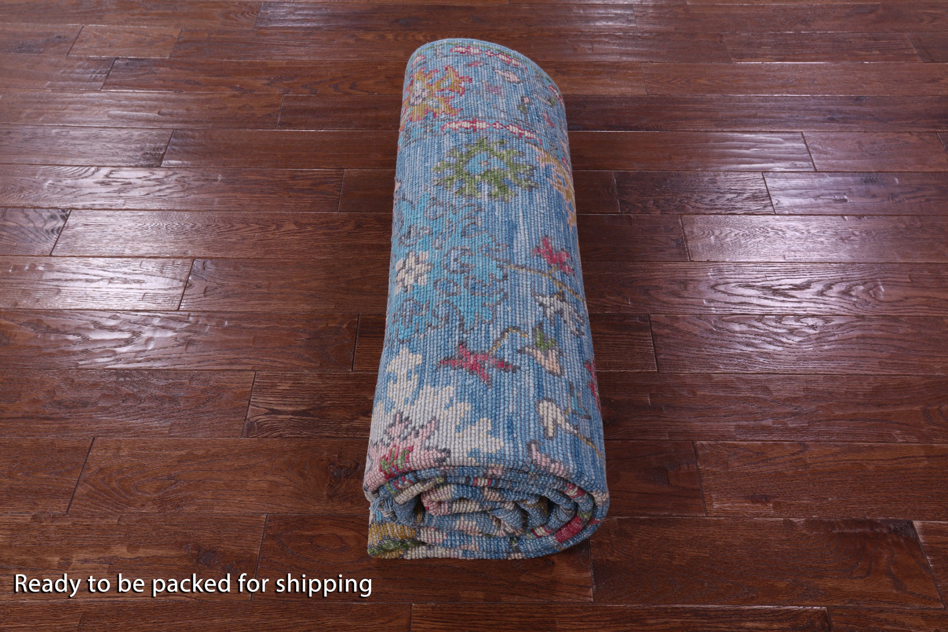 Blue Turkish Oushak Hand Knotted Wool Rug - 6' 1" X 9' 2" - Golden Nile