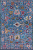Blue Turkish Oushak Hand Knotted Wool Rug - 6' 1" X 9' 2" - Golden Nile
