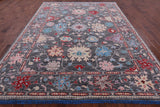 Grey Turkish Oushak Hand Knotted Wool Rug - 8' 11" X 11' 11" - Golden Nile