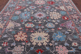 Grey Turkish Oushak Hand Knotted Wool Rug - 8' 11" X 11' 11" - Golden Nile