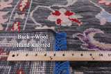 Grey Turkish Oushak Hand Knotted Wool Rug - 8' 11" X 11' 11" - Golden Nile
