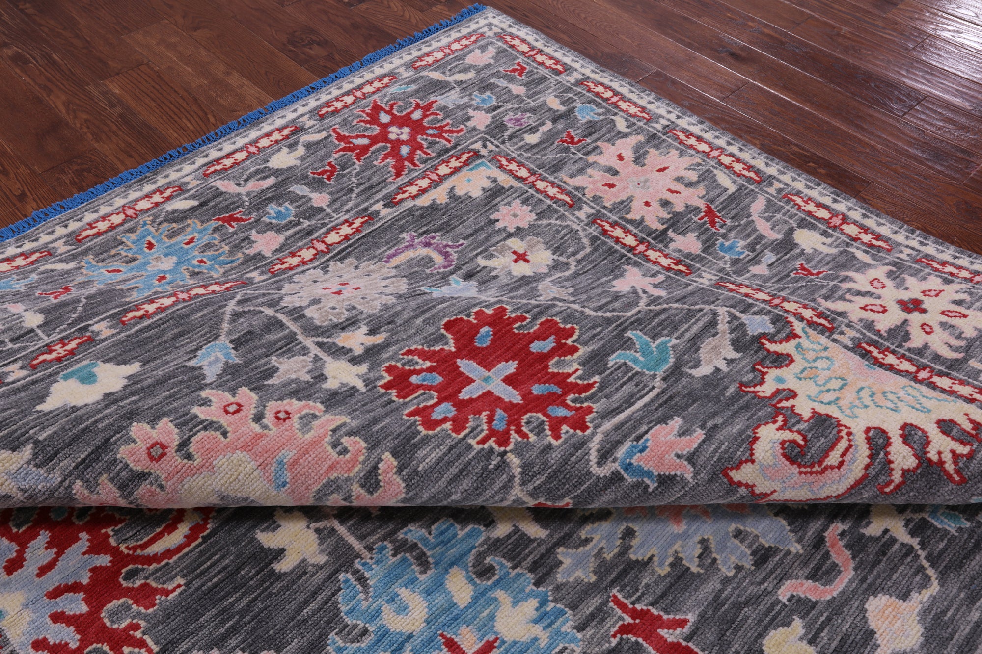 Grey Turkish Oushak Hand Knotted Wool Rug - 8' 11" X 11' 11" - Golden Nile