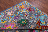 Grey Turkish Oushak Hand Knotted Wool Rug - 9' 0" X 12' 1" - Golden Nile