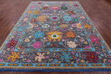 Grey Turkish Oushak Hand Knotted Wool Rug - 9' 0" X 12' 1" - Golden Nile