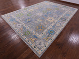 Grey Turkish Oushak Hand Knotted Wool Rug - 10' 1" X 14' 3" - Golden Nile