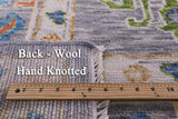 Grey Turkish Oushak Hand Knotted Wool Rug - 10' 1" X 14' 3" - Golden Nile