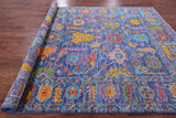 Blue Turkish Oushak Hand Knotted Wool Rug - 8' 11" X 12' 4" - Golden Nile