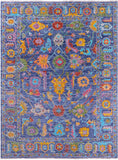 Blue Turkish Oushak Hand Knotted Wool Rug - 8' 11" X 12' 4" - Golden Nile