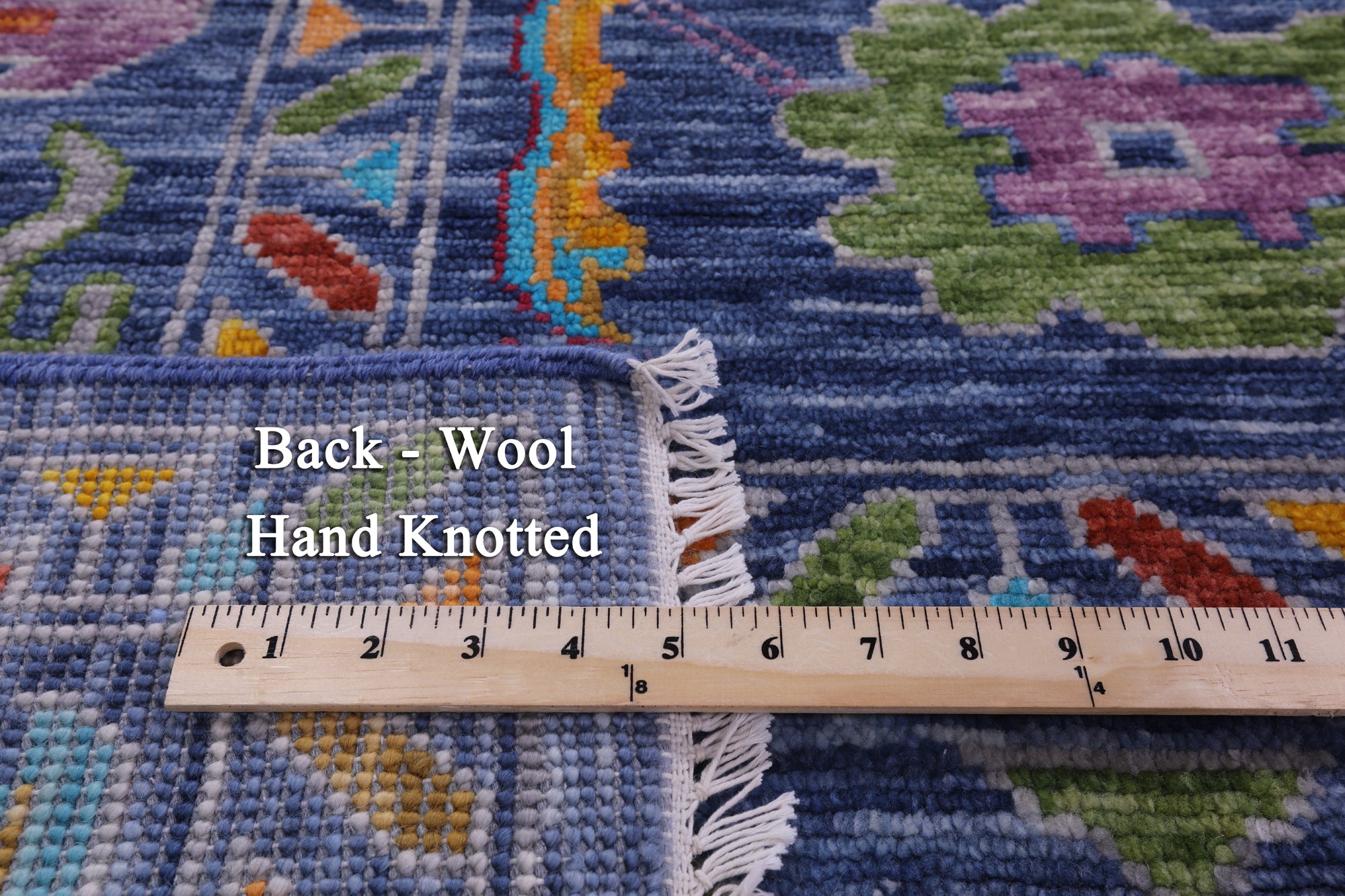 Blue Turkish Oushak Hand Knotted Wool Rug - 8' 11" X 12' 4" - Golden Nile
