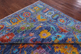 Blue Turkish Oushak Hand Knotted Wool Rug - 8' 11" X 12' 4" - Golden Nile