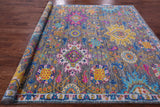 Grey Turkish Oushak Hand Knotted Wool Rug - 8' 3" X 9' 7" - Golden Nile