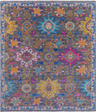 Grey Turkish Oushak Hand Knotted Wool Rug - 8' 3" X 9' 7" - Golden Nile