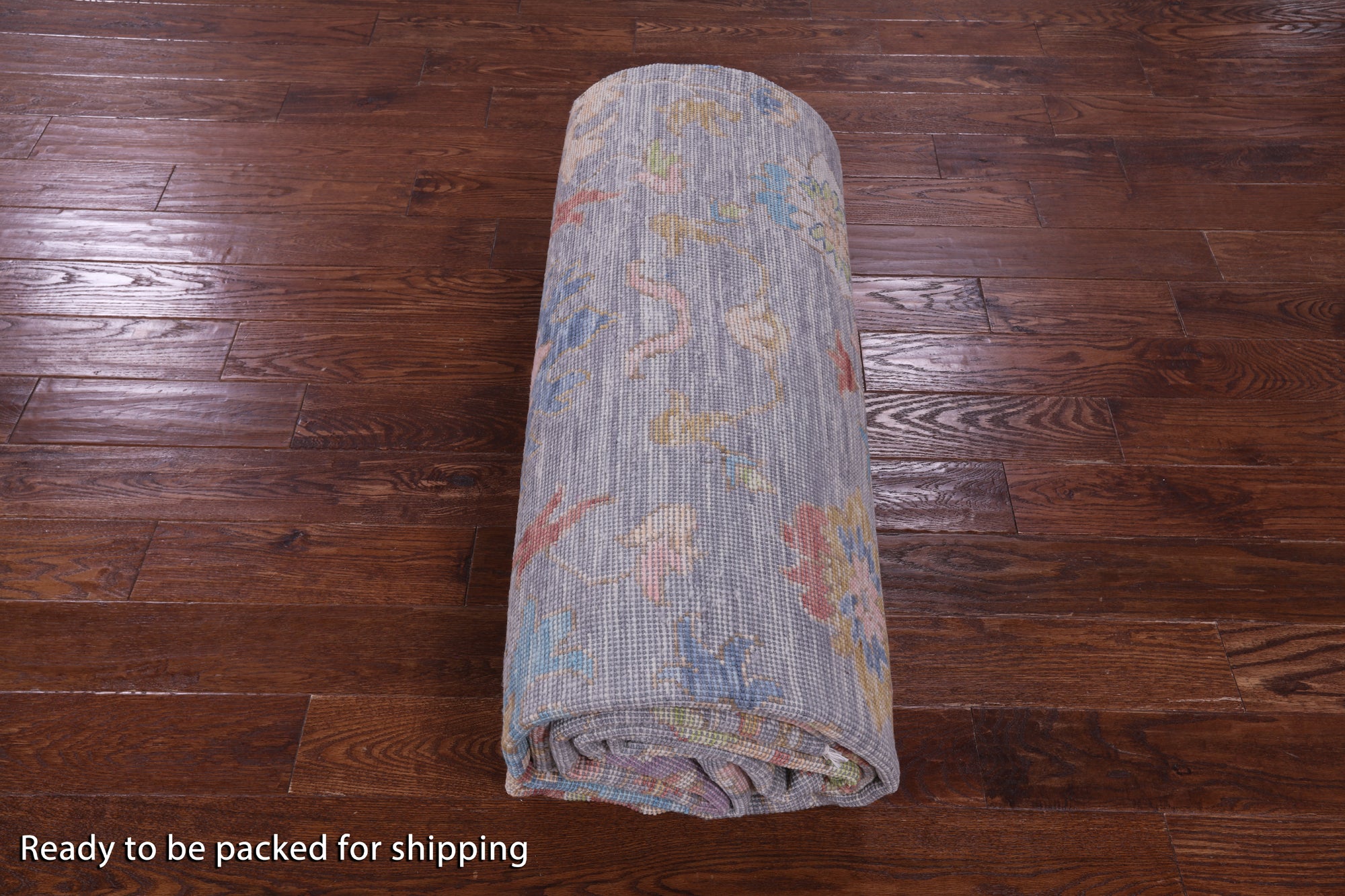 Blue Turkish Oushak Hand Knotted Wool Rug - 10' 0" X 13' 9" - Golden Nile