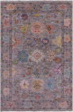 Grey Turkish Oushak Hand Knotted Wool Rug - 6' 0" X 9' 5" - Golden Nile