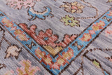 Grey Turkish Oushak Hand Knotted Wool Rug - 6' 0" X 9' 5" - Golden Nile