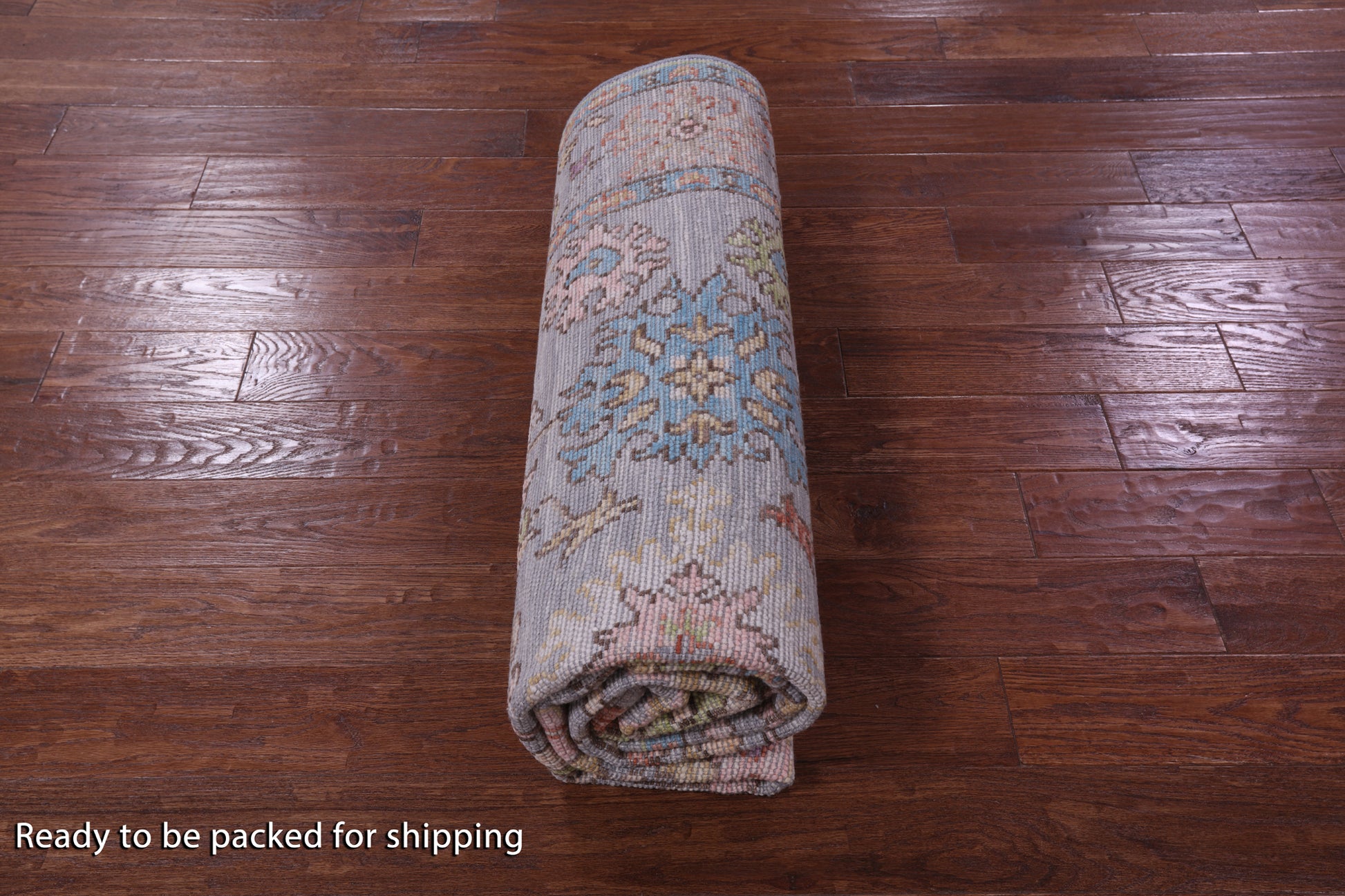 Grey Turkish Oushak Hand Knotted Wool Rug - 6' 0" X 9' 5" - Golden Nile