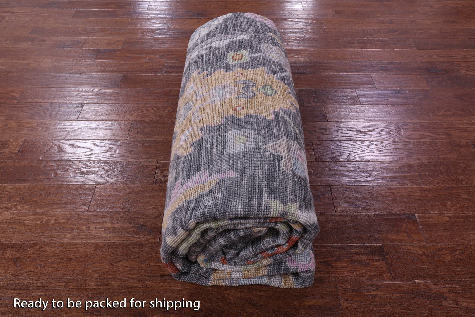Grey Turkish Oushak Hand Knotted Wool Rug - 9' 11" X 13' 11" - Golden Nile
