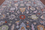 Grey Turkish Oushak Hand Knotted Wool Rug - 9' 11" X 13' 11" - Golden Nile