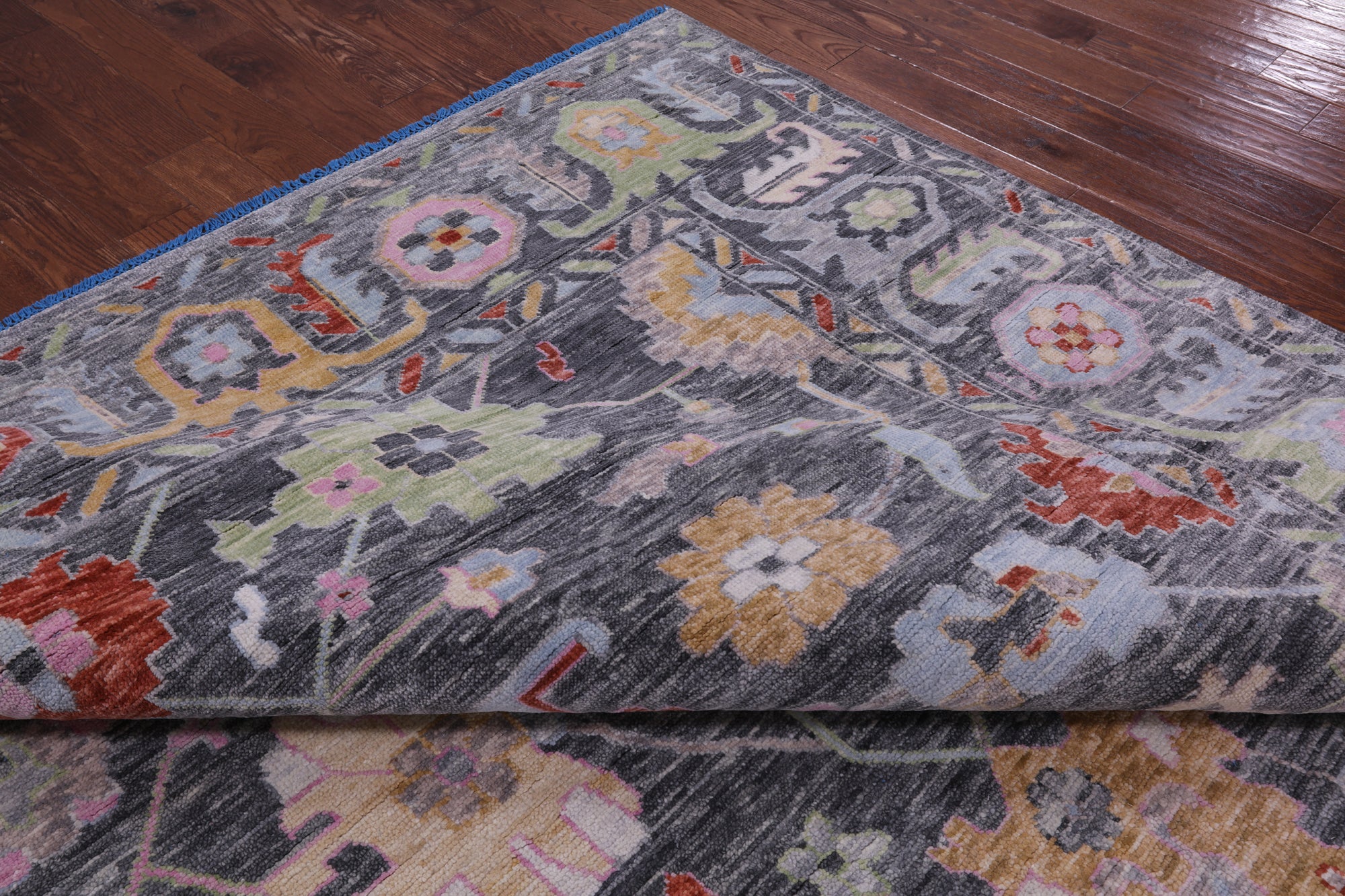 Grey Turkish Oushak Hand Knotted Wool Rug - 9' 11" X 13' 11" - Golden Nile