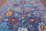 Blue Turkish Oushak Hand Knotted Wool Rug - 10' 1" X 13' 11" - Golden Nile