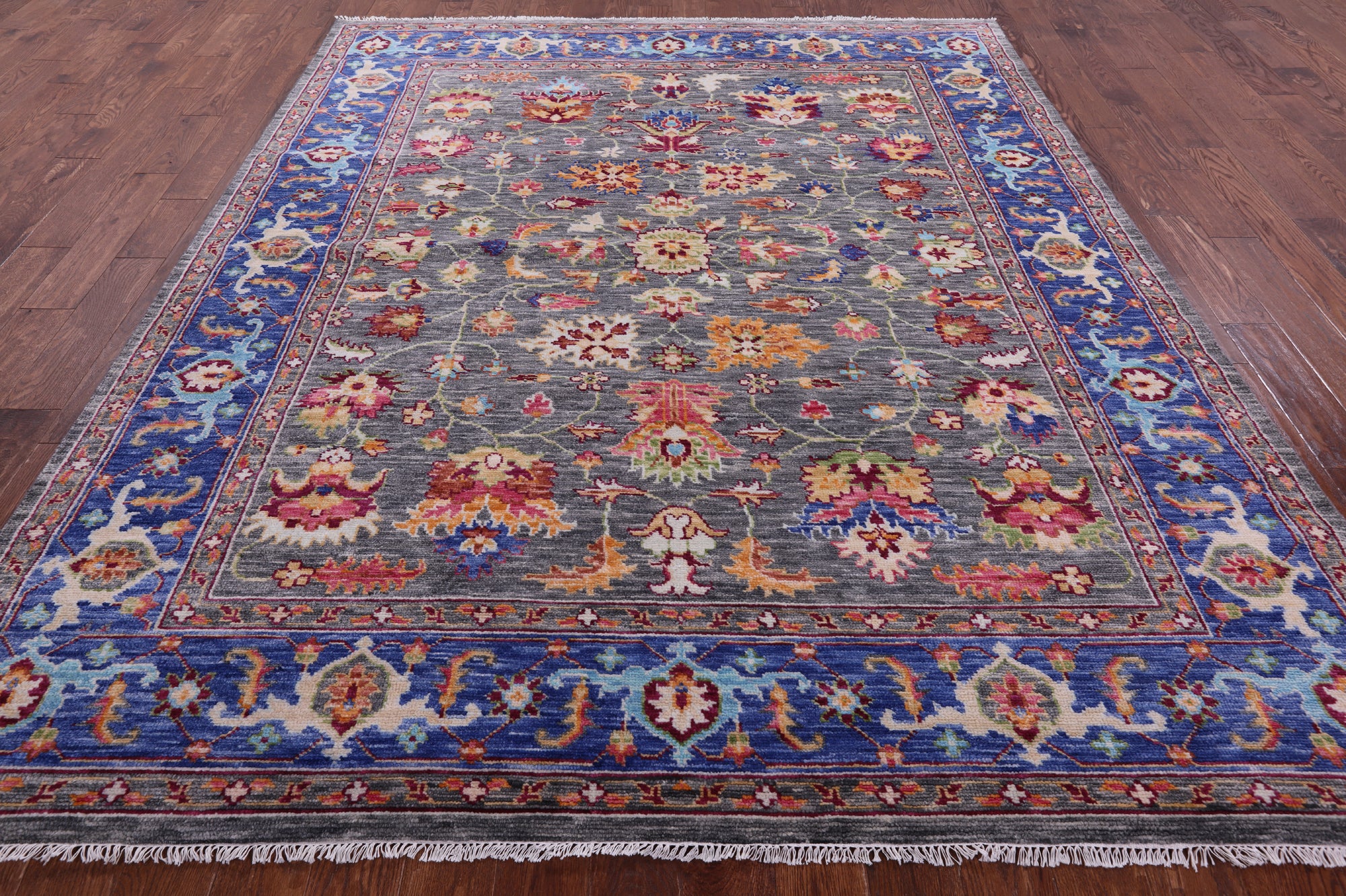 Grey Turkish Oushak Handmade Wool Rug - 8' 1" X 9' 10" - Golden Nile