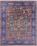 Grey Turkish Oushak Handmade Wool Rug - 8' 1" X 9' 10" - Golden Nile