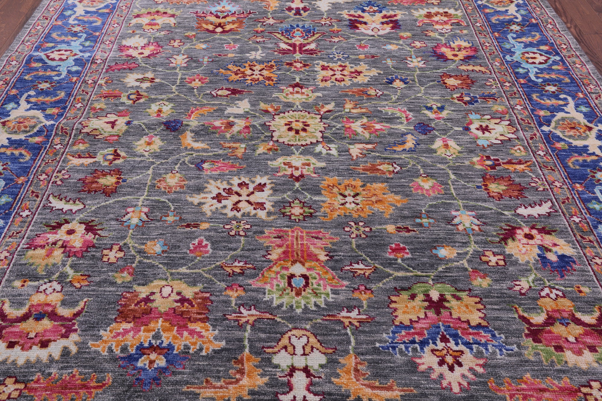 Grey Turkish Oushak Handmade Wool Rug - 8' 1" X 9' 10" - Golden Nile