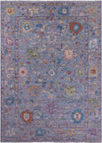 Blue Turkish Oushak Hand Knotted Wool Rug - 9' 11" X 13' 7" - Golden Nile