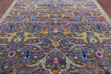 Grey Turkish Oushak Hand Knotted Wool Rug - 9' 2" X 12' 1" - Golden Nile