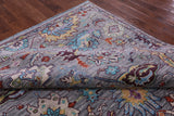 Grey Turkish Oushak Hand Knotted Wool Rug - 8' 0" X 9' 10" - Golden Nile